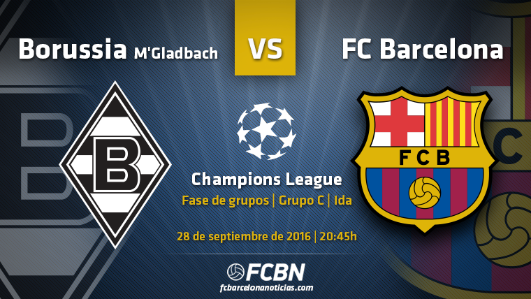 La previa del Borussia M'Gladbach-FC Barcelona, de Champions League 2016-17