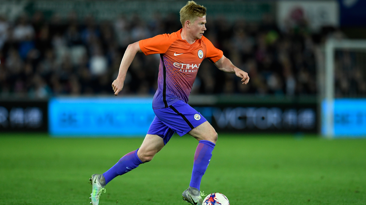 Kevin Of Bruyne, during one of the last parties against the Swansea