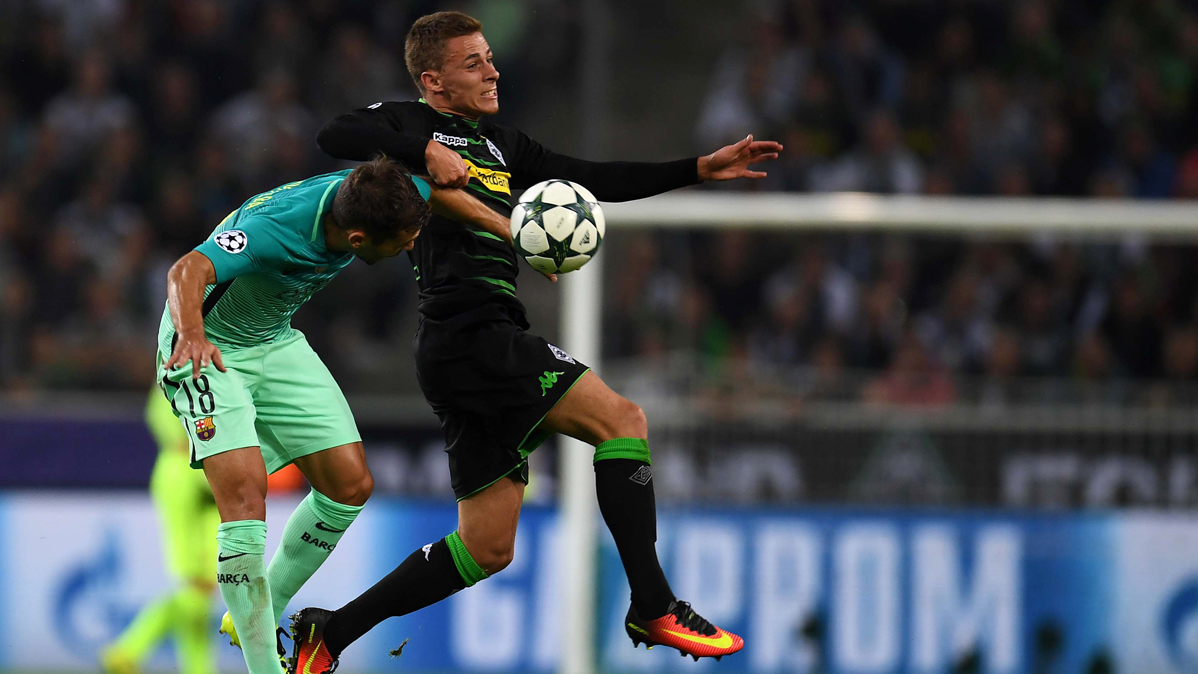 Thorgan Hazard, during the party of the Wednesday against the FC Barcelona