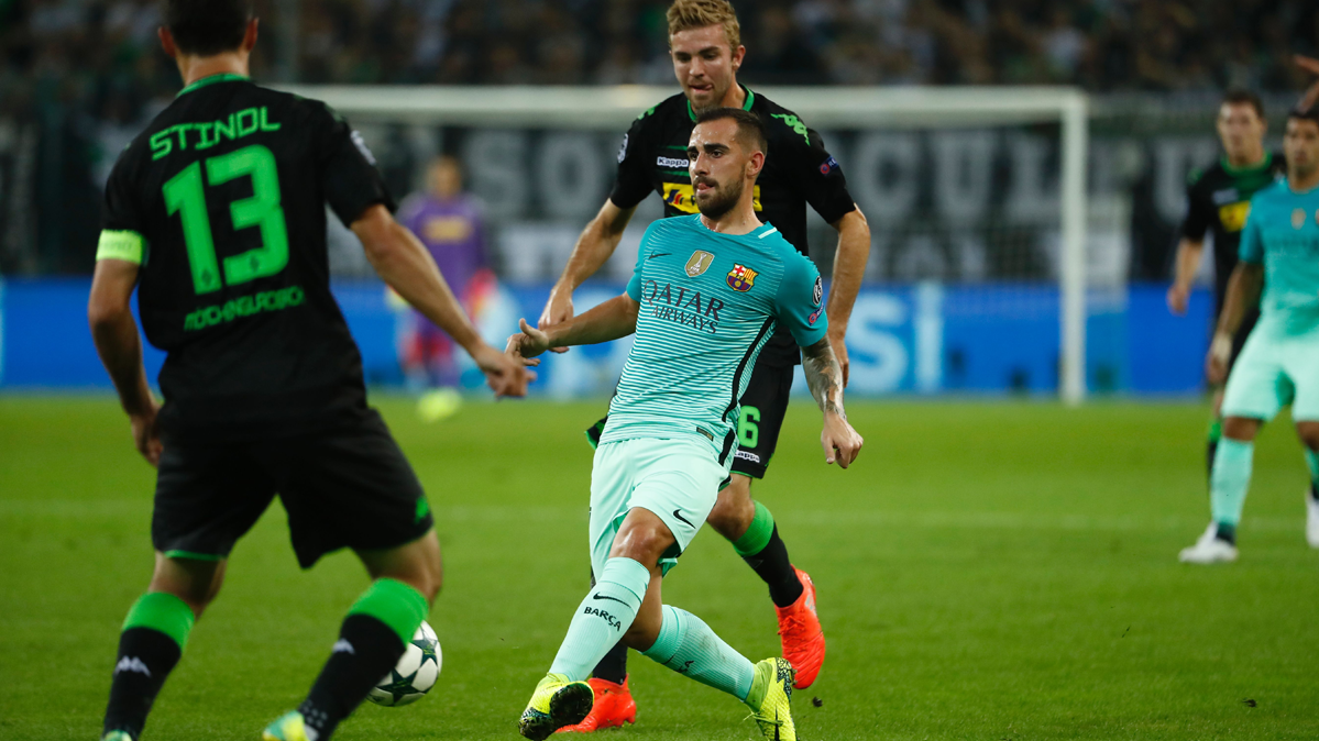 Paco Alcácer, during the party against the Borussia M'Gladbach