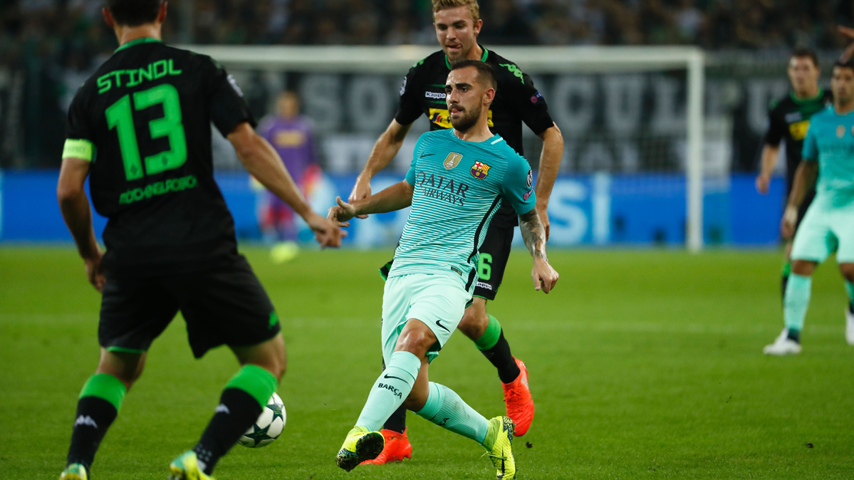 Paco Alcácer, during the party against the Borussia M'Gladbach