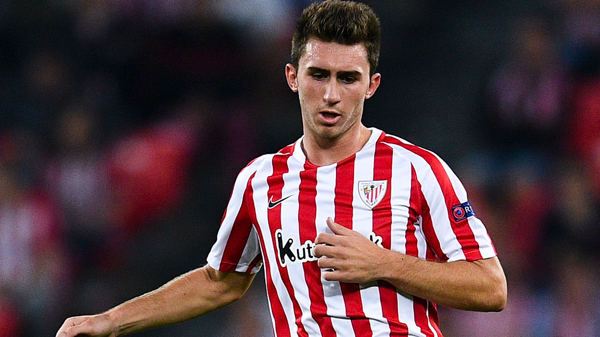 Aymeric Laporte, during a party with the Athletic of Bilbao