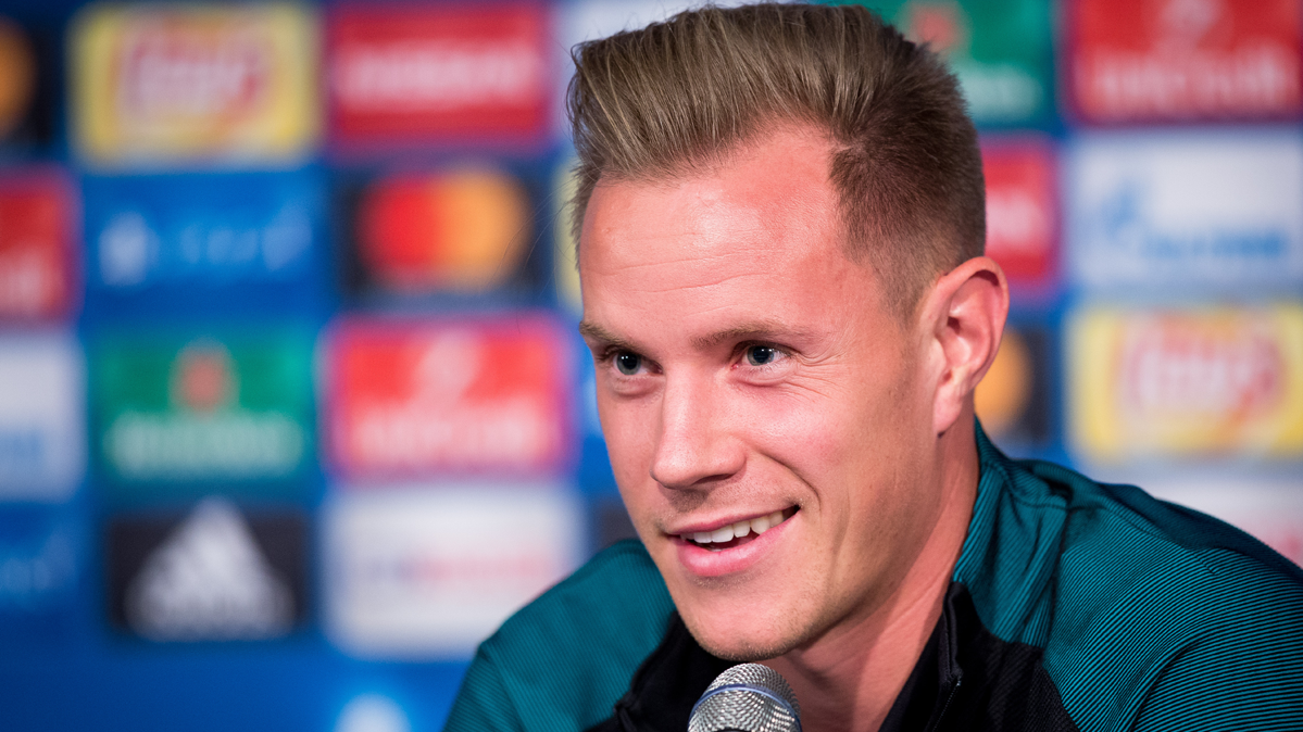 Ter Stegen, appearing in press conference does some days