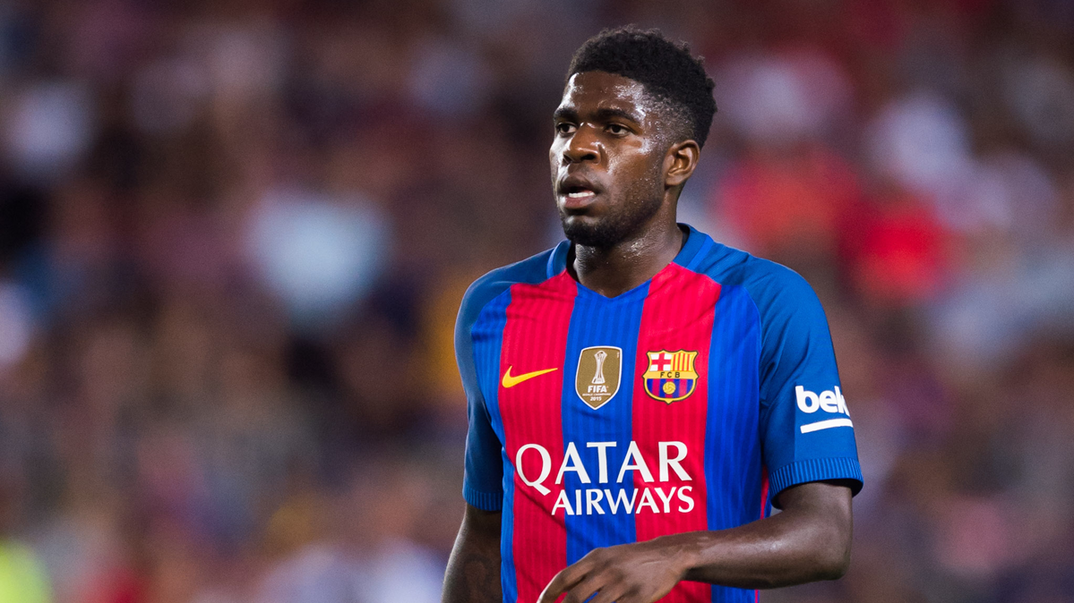 Samuel Umtiti, en un partido de Liga con el FC Barcelona