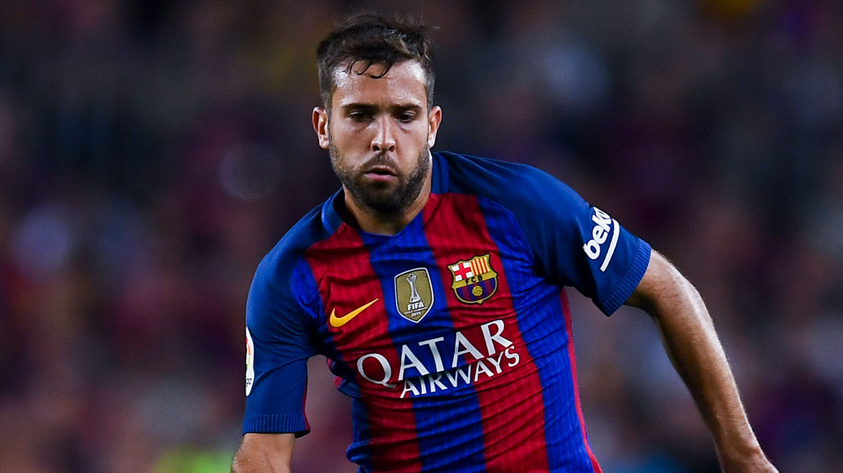 Jordi Alba, durante un partido disputado con el FC Barcelona