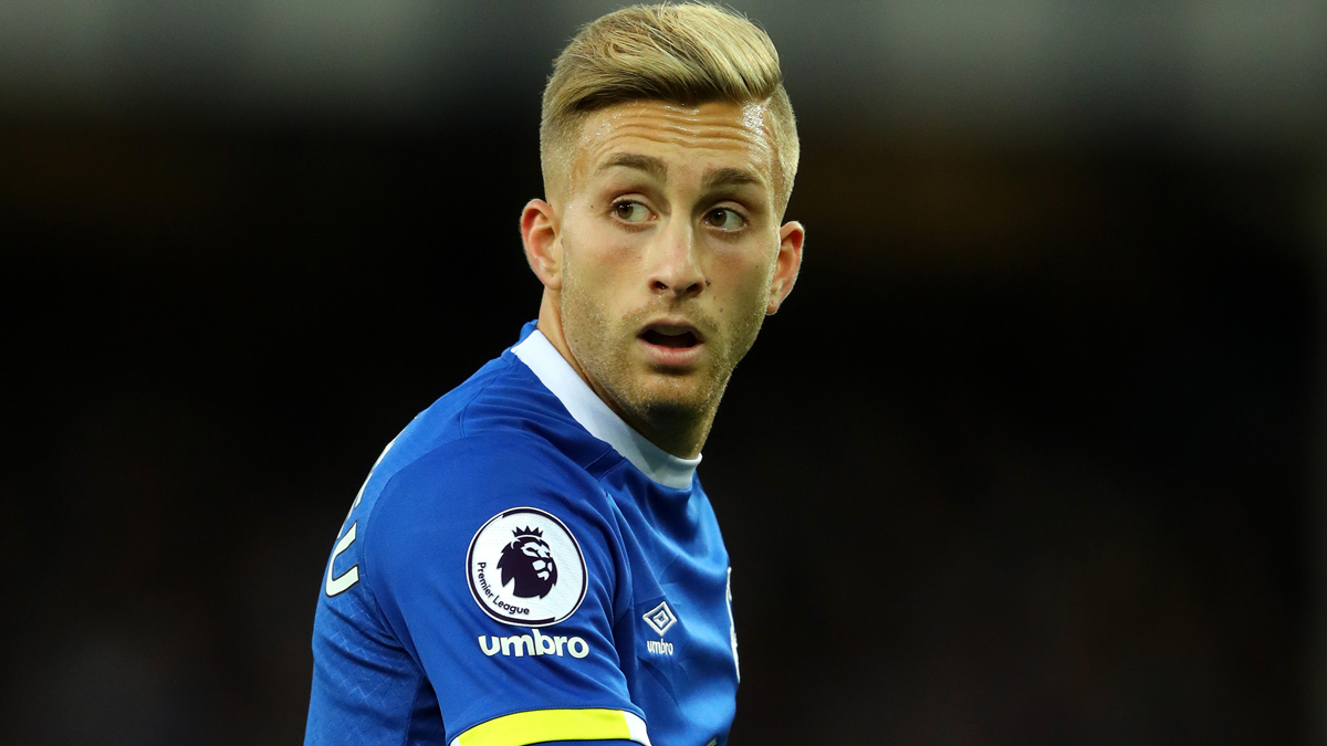 Gerard Deulofeu, during a party with the Everton in the Premier League