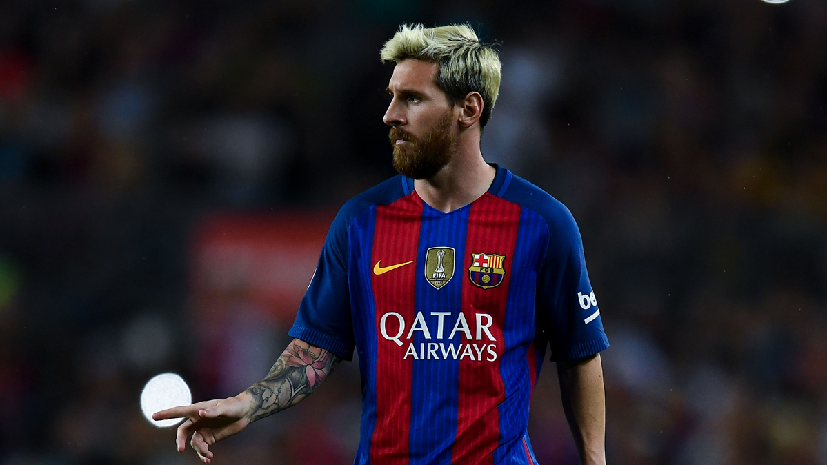 Leo Messi, durante un partido de Liga con el FC Barcelona
