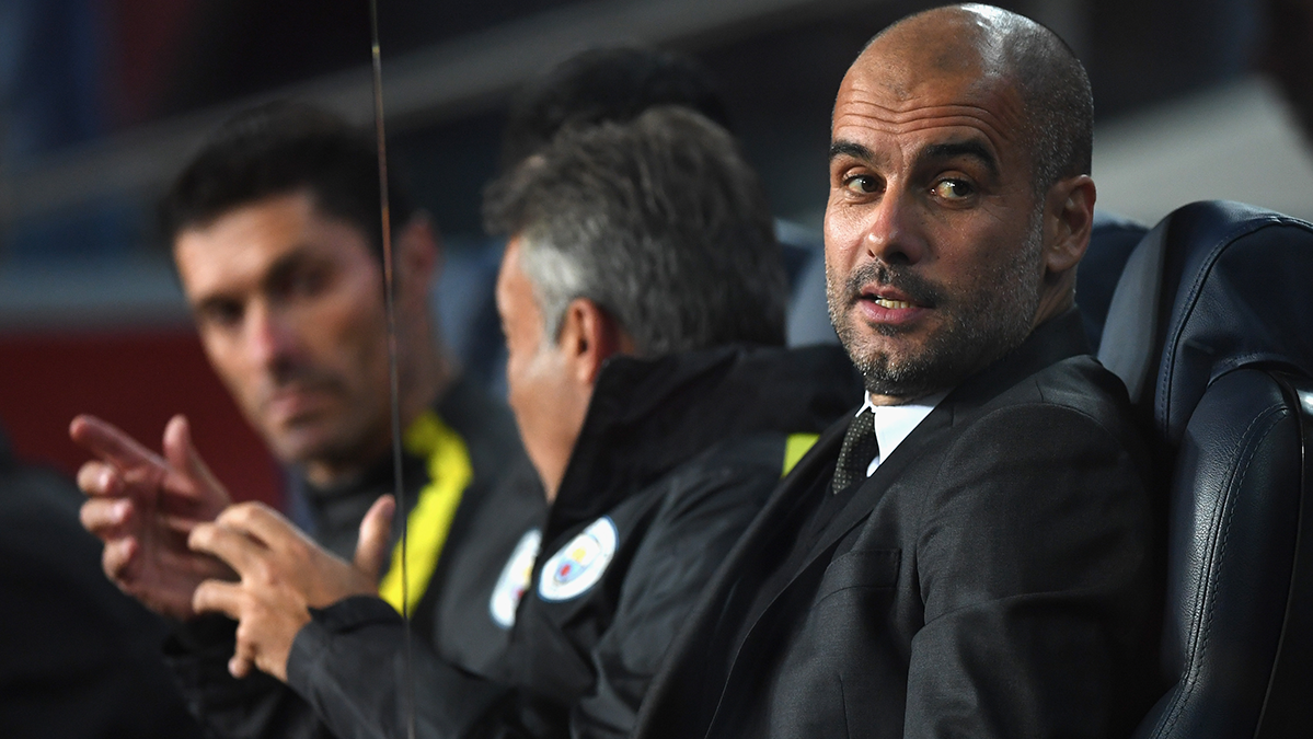 Pep Guardiola during the meeting between the FC Barcelona-Manchester City