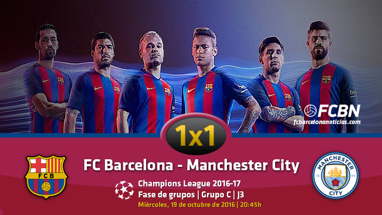 This is the 1x1 of the FC Barcelona in front of the Manchester Cit in the UEFA Champions League 2016-2017