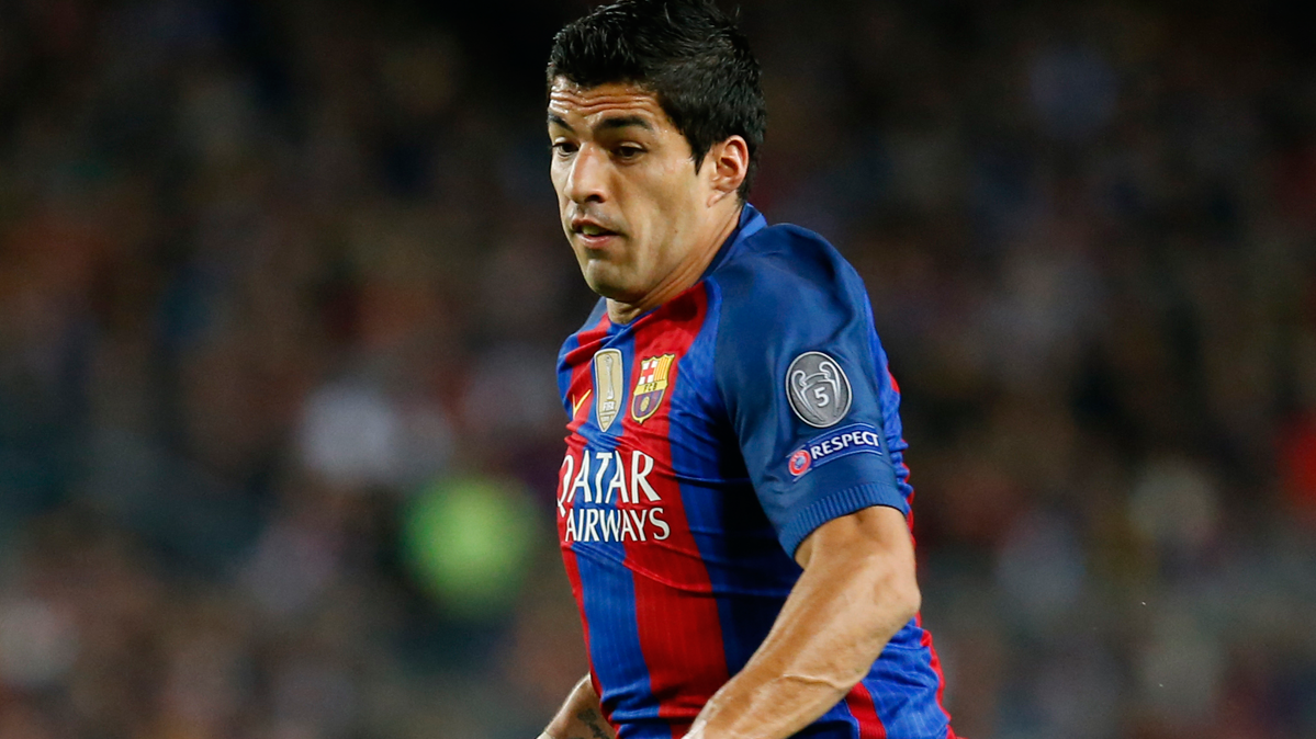 Luis Suárez, during the party contested against the Manchester City
