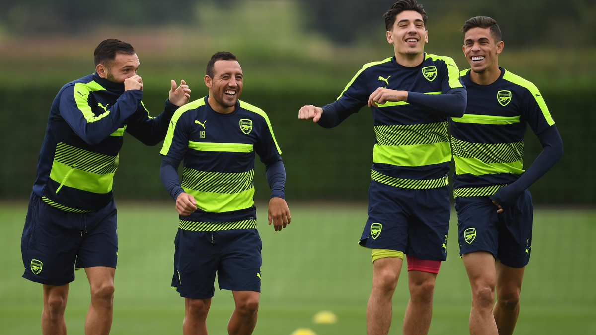 The Arsenal, training with the presence of Bellerín and Cazorla