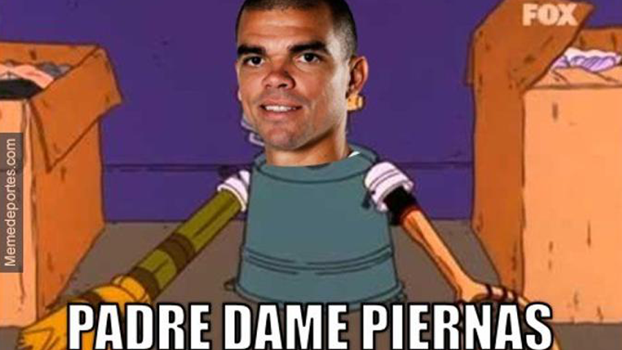 Pepe, in a photographic setting after his bad party in front of the Athletic