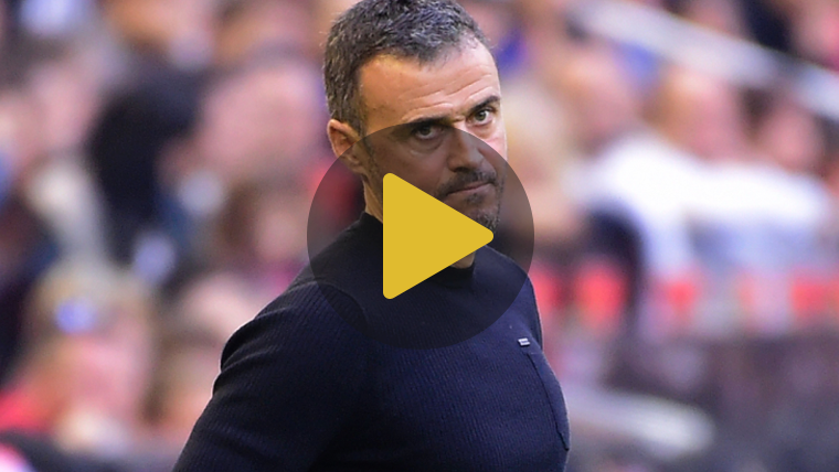 Luis Enrique, during an image of archive in a party of the Barça