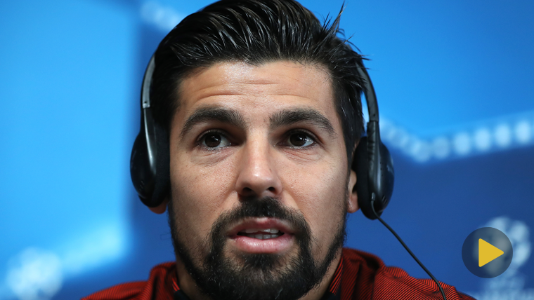 Nolito, during the press conference of this Monday