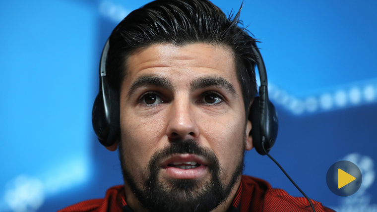 Nolito, durante la rueda de prensa de este lunes