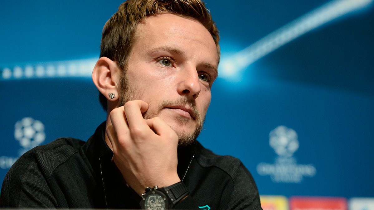 Ivan Rakitic in the previous press conference to the Manchester City-FC Barcelona