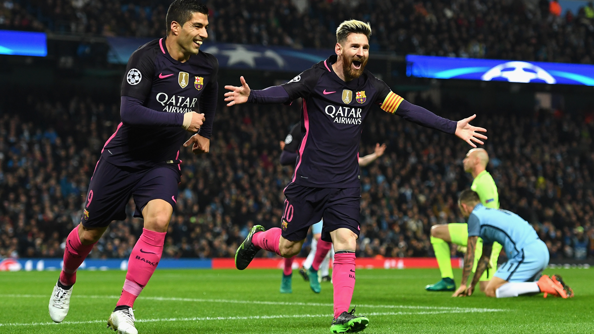 Leo Messi, after marking a golazo to the Manchester City