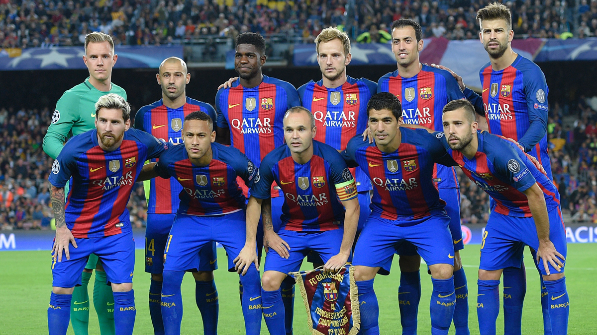 Eleven of gala of the FC Barcelona for this season 2016-17
