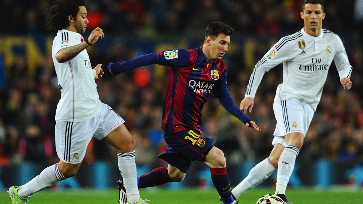 Leo Messi y Cristiano Ronaldo en un Clásico Barça-Madrid