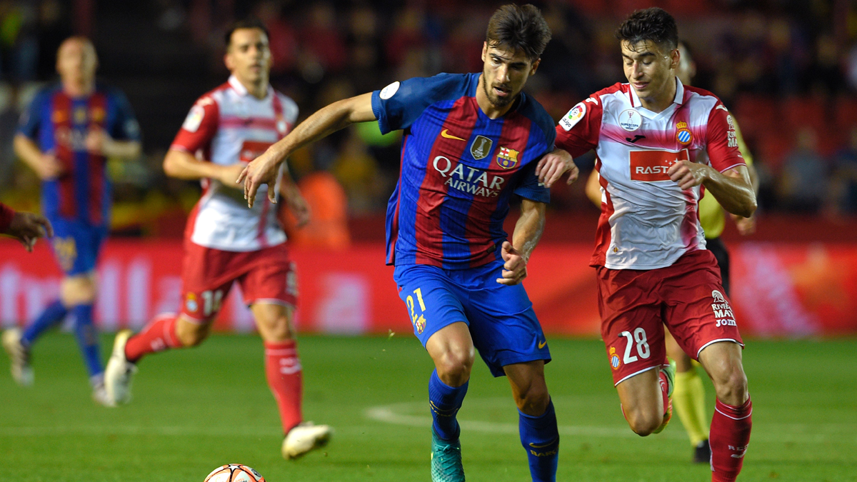 André Gomes, during party of Supercopa of Catalonia against the Espanyol