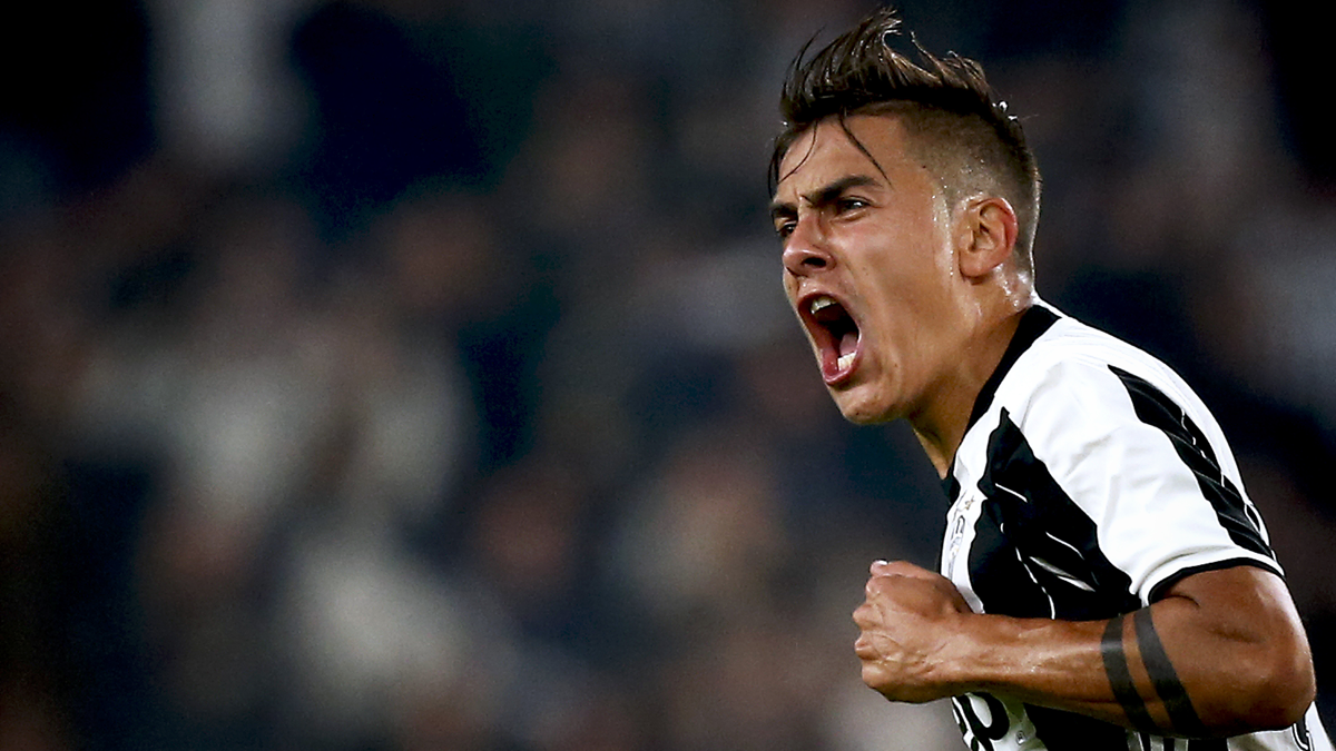 Paulo Dybala, after marking a goal with the Juventus