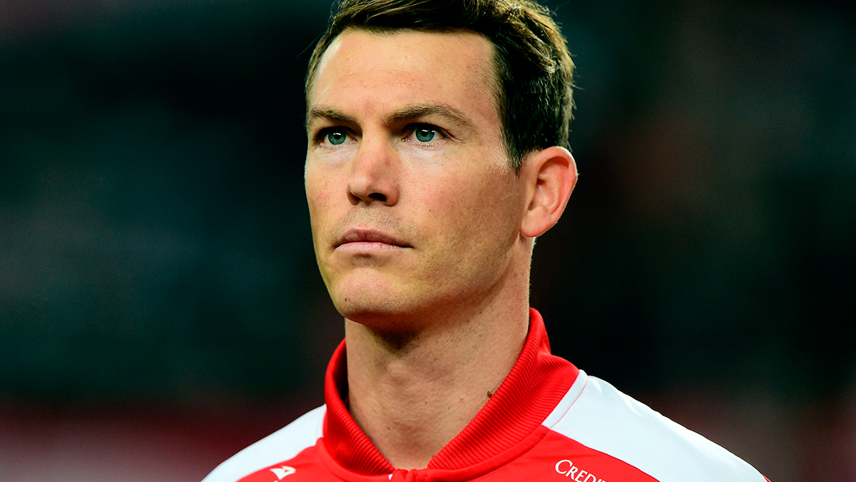 Stephan Lichtsteiner in a party with the selection of Switzerland
