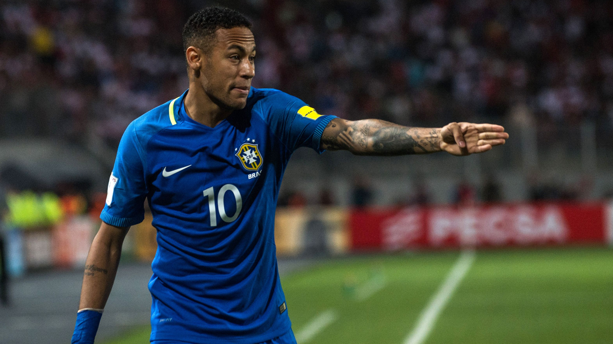 Neymar Jr, during the party contested against Peru