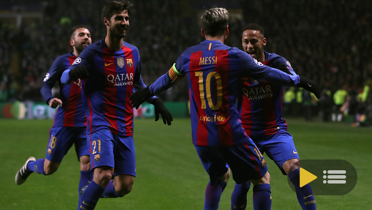 Leo Messi marked the two goals of the FC Barcelona in Glasgow