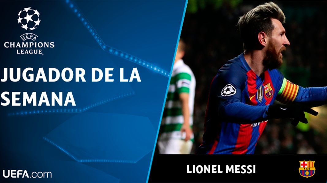 Leo Messi fue votado como mejor jugador de la UEFA Champions League 2016-2017