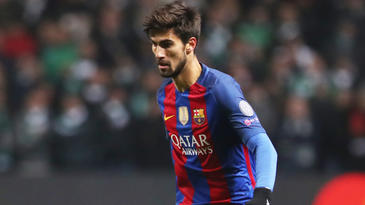 André Gomes, during a party of the FC Barcelona this course