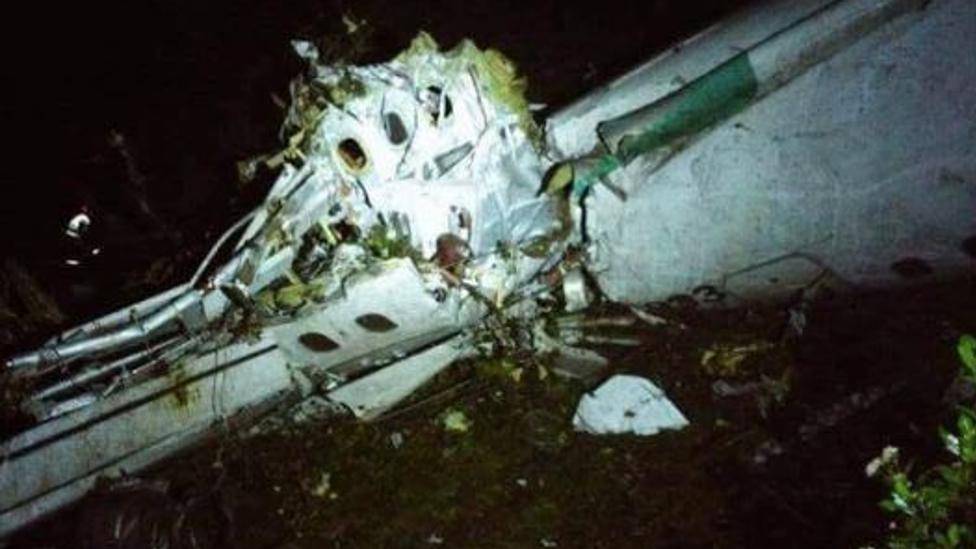 Imagen del avión del Chapecoense, siniestrado en tierras colombianas