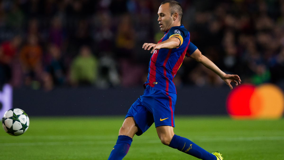 Andrés Iniesta, durante un partido del Barça esta temporada