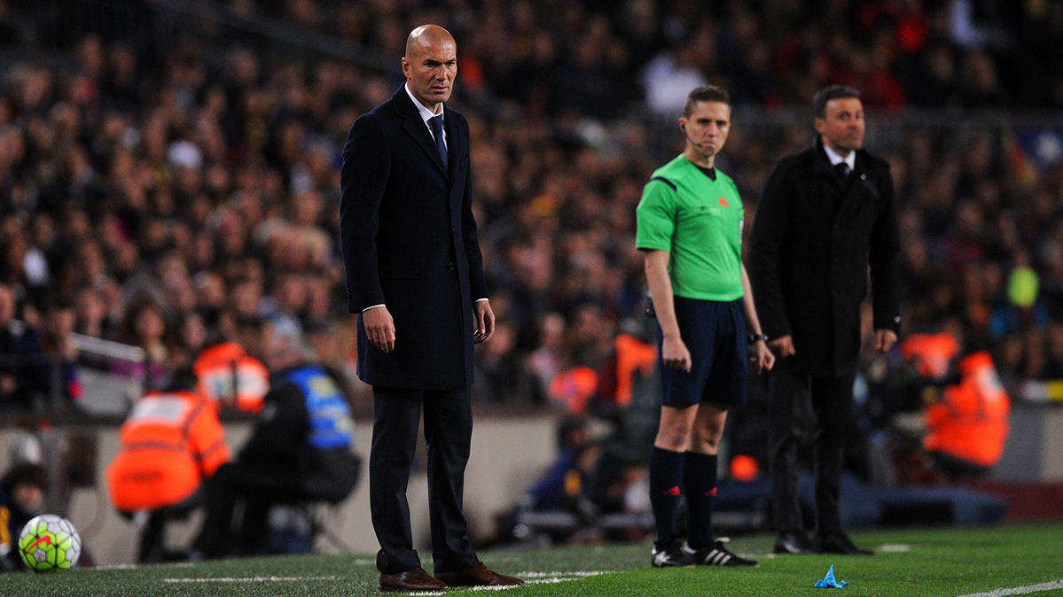 Luis Enrique and Zidane in the last Classical