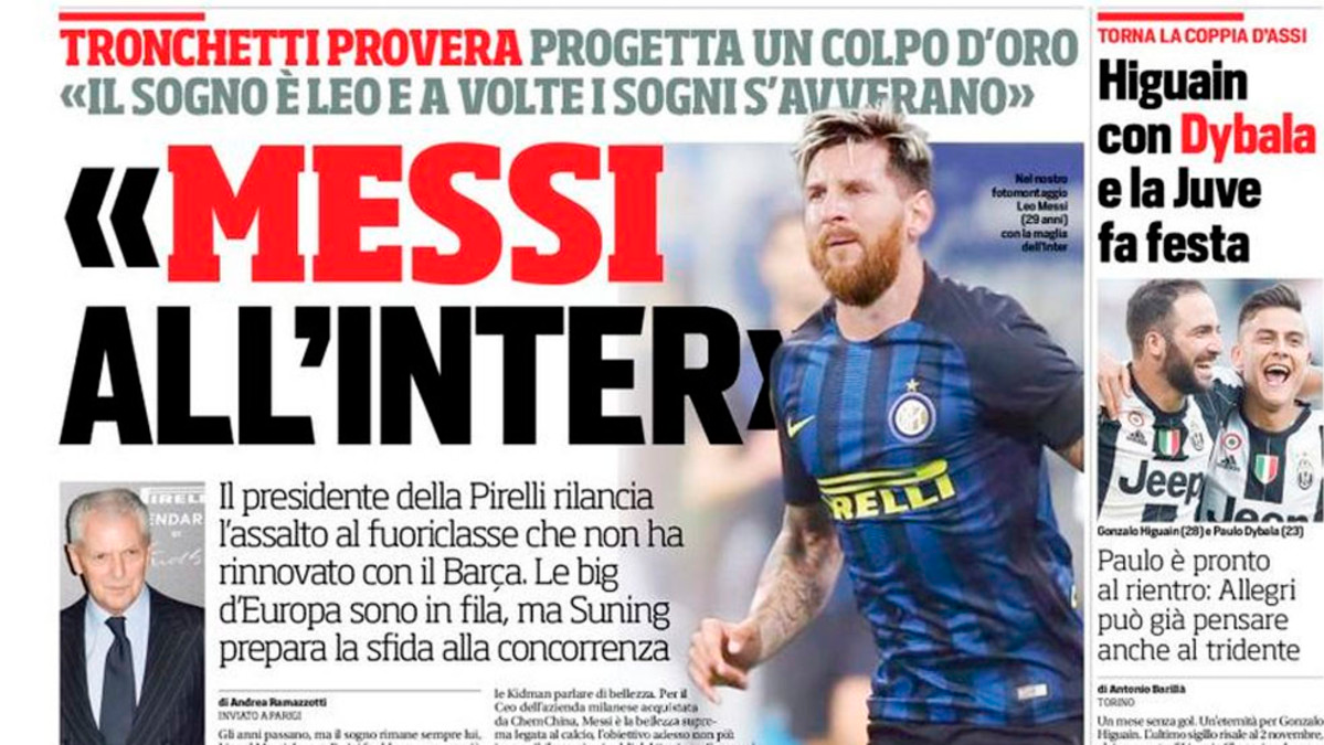 El dueño de Pirelli sueña con que Leo Messi fiche por el Inter de Milan