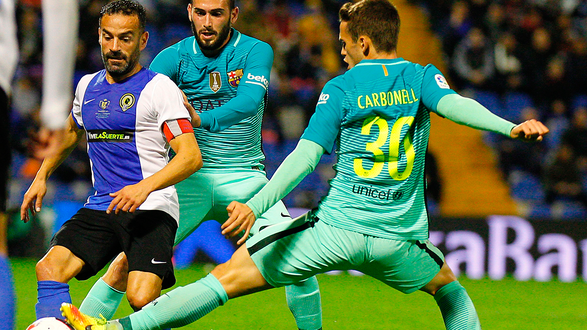 Alex Carbonell, uno de los canteranos que debutó con el Barça ante el Hércules