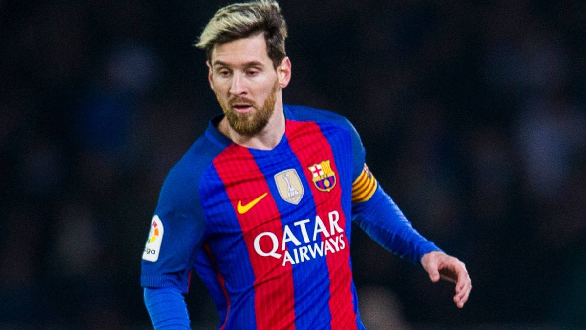 Leo Messi, durante el partido contra la Real Sociedad en Anoeta