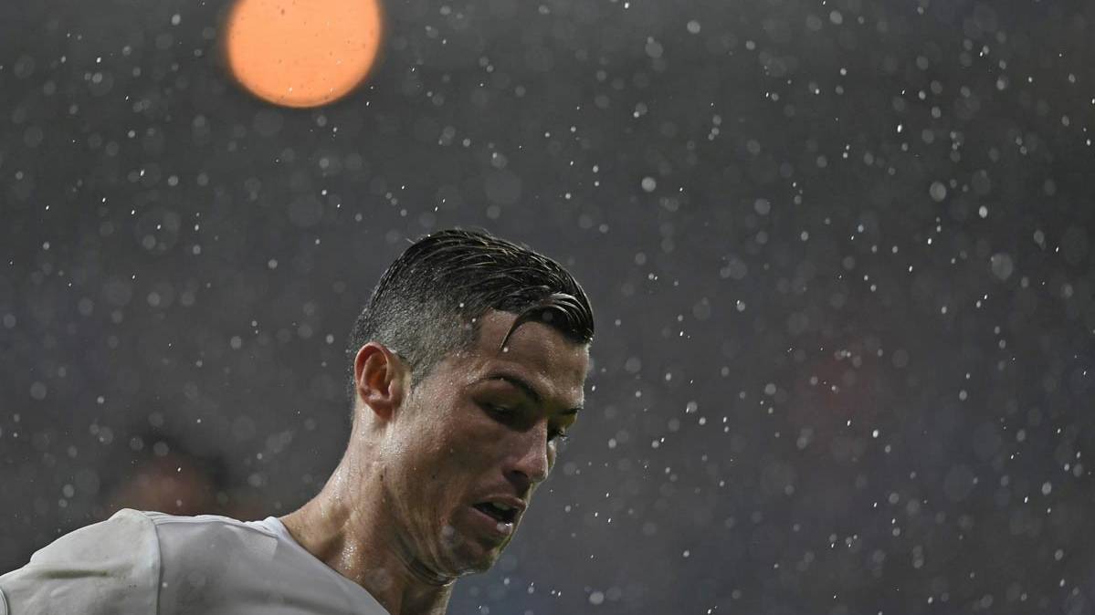 Cristiano Ronaldo, durante el partido del Real Madrid contra el Sporting
