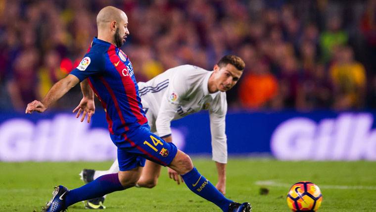 Javier Mascherano, during the crash contested against the Real Madrid