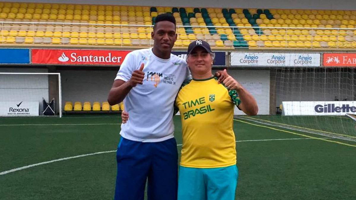 Yerry Mina en el Instituto Neymar el pasado sábado