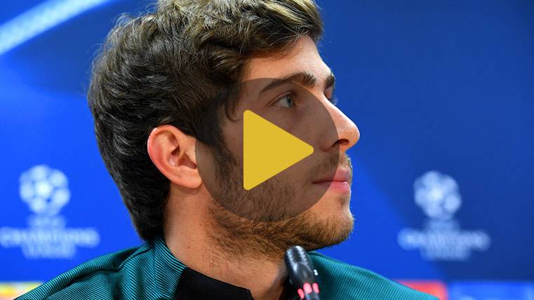 Sergi Roberto, en la rueda de prensa previa al Barça-Mönchengladbach
