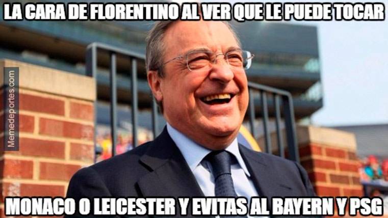 Florentino Pérez, the king of the draws Champions and of the memes of the Real Madrid-Borussia Dortmund