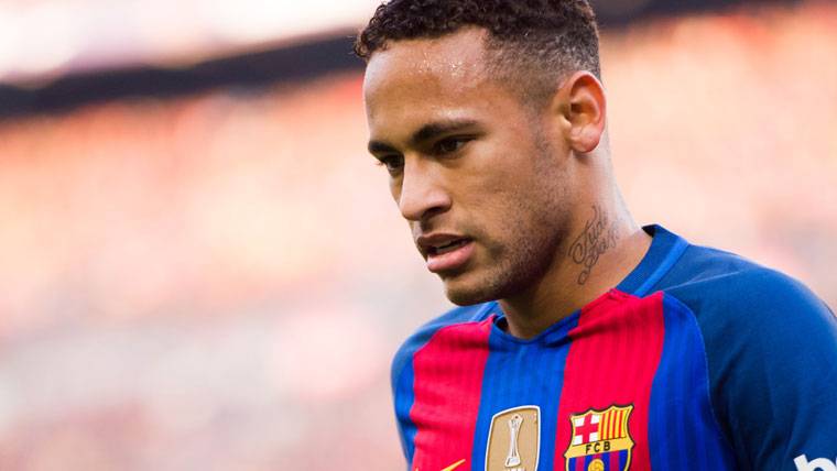 Neymar Jr, durante un partido con el Barça esta temporada