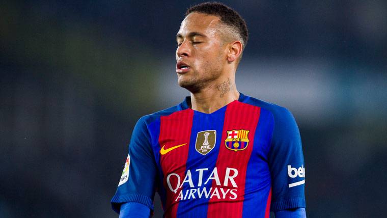 Neymar Jr, durante el partido jugado por el FC Barcelona en Anoeta