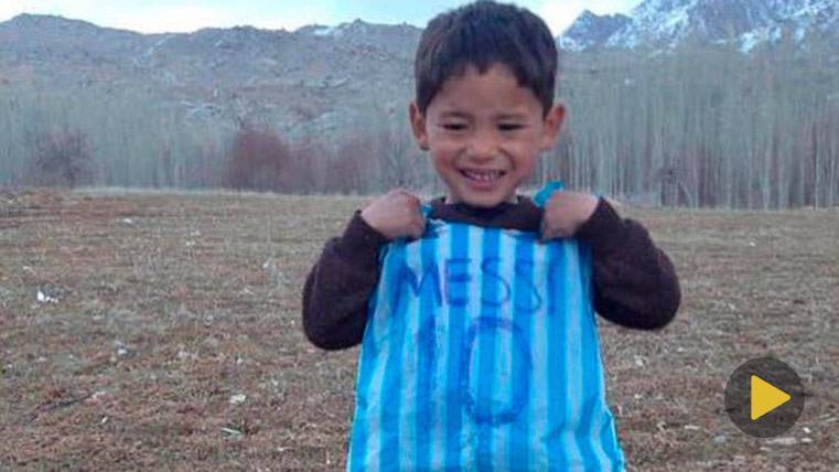 Murtaza, el niño afgano, conoció a Leo Messi