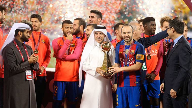 The FC Barcelona visited Qatar no only to play a party