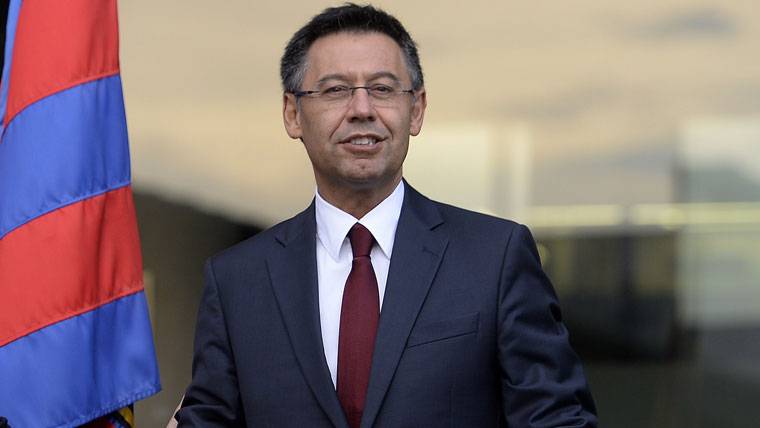 Josep Maria Bartomeu, in an act with the FC Barcelona