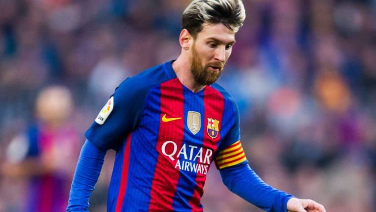 Messi, durante un partido con el FC Barcelona