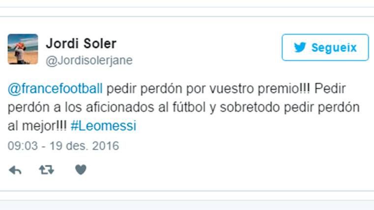 Aluvión de tuits contra France Football a favor de Messi