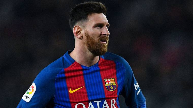 Leo Messi, durante un partido con el Barça