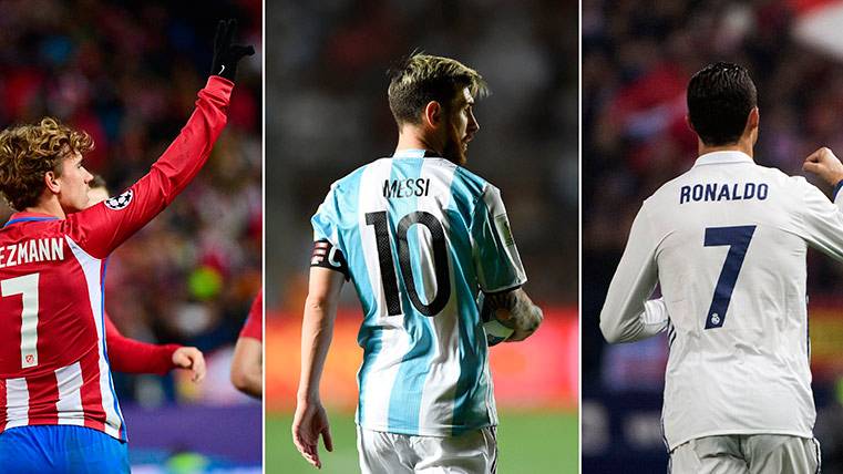 Griezmann, Messi y Cristiano, candidatos para el The Best de la FIFA